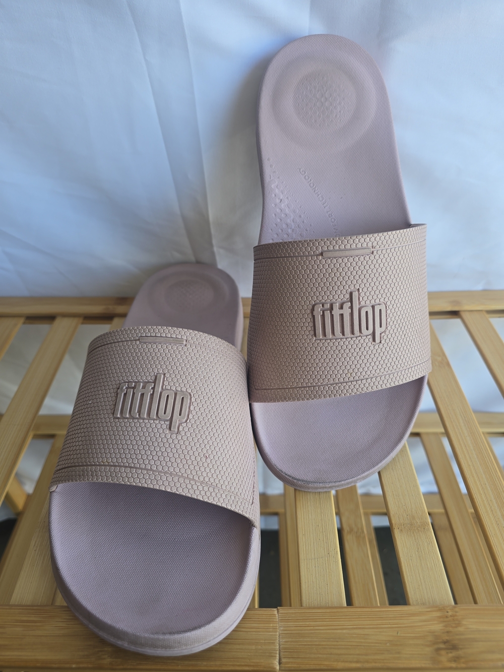 Fitflop Slides IQuishion Soft Lilac Size 11 Comfort Sandals